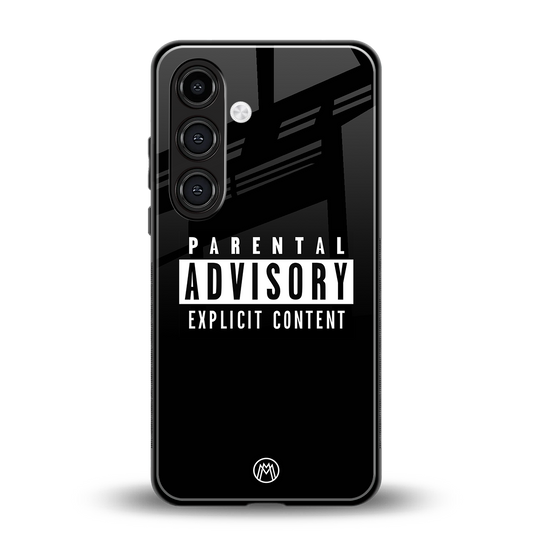 explicit content back phone cover | glass case for samsung galaxy s24 fe