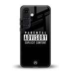 explicit content back phone cover | glass case for samsung galaxy s23 plus