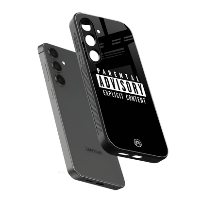 explicit content back phone cover | glass case for samsung galaxy s24 fe