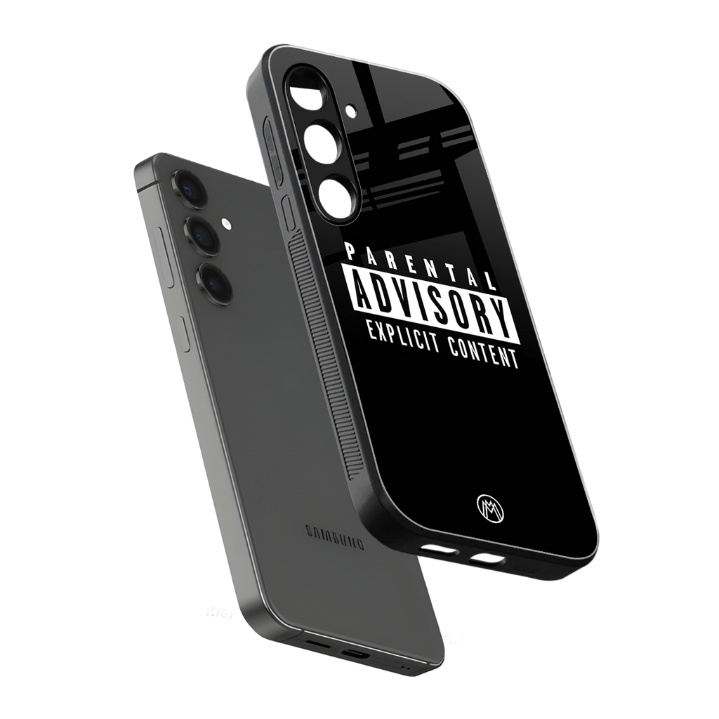 explicit content back phone cover | glass case for samsung galaxy s24 plus