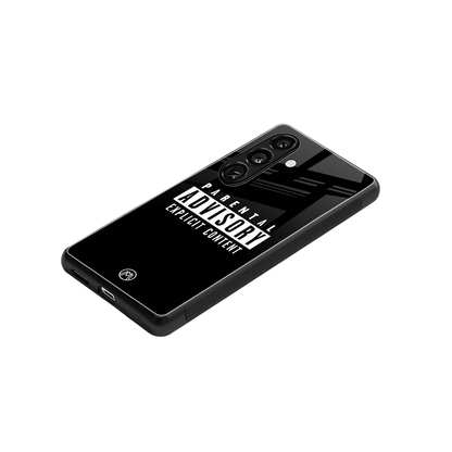 explicit content back phone cover | glass case for samsung galaxy s24 fe