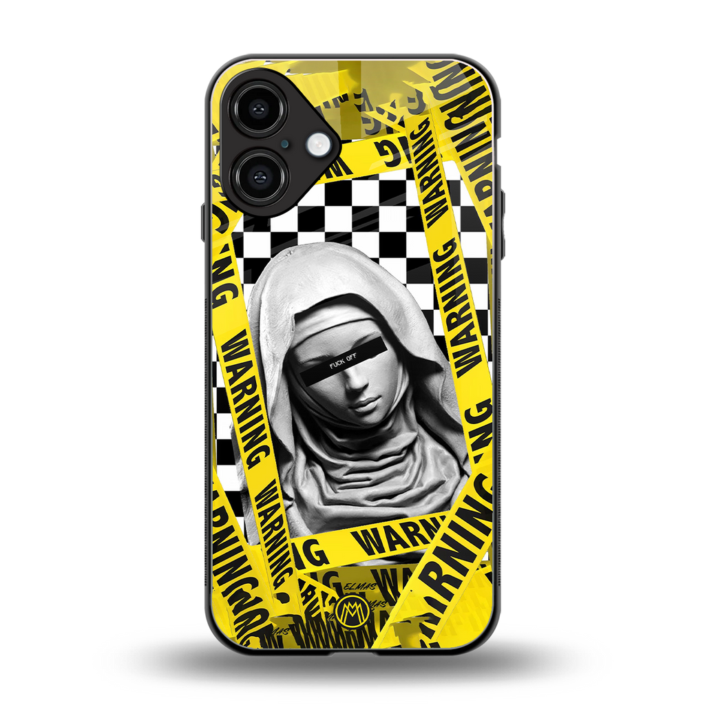 explicit signal back phone cover | glass case for iphone 16 plus