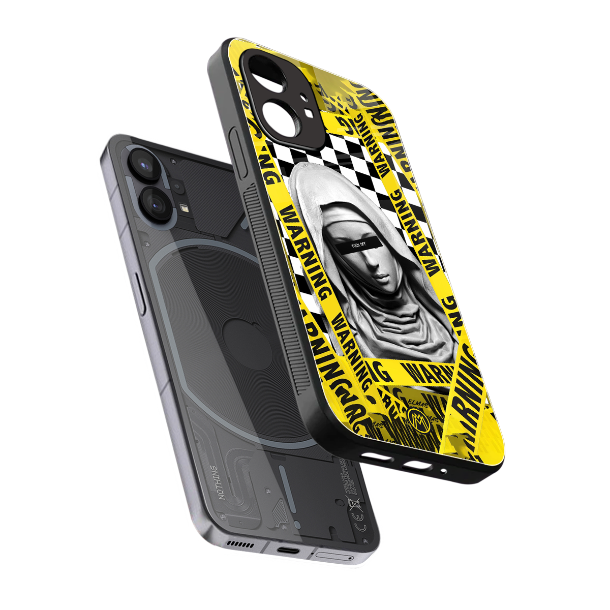 explicit signal back phone cover | glass case for nothing phone 1