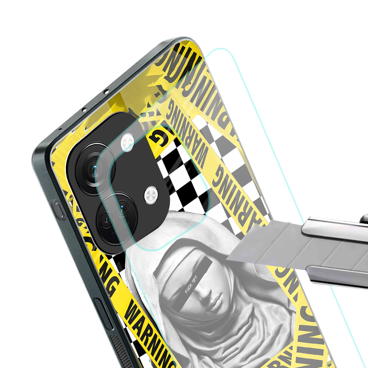 explicit signal back phone cover | glass case for oneplus nord 3