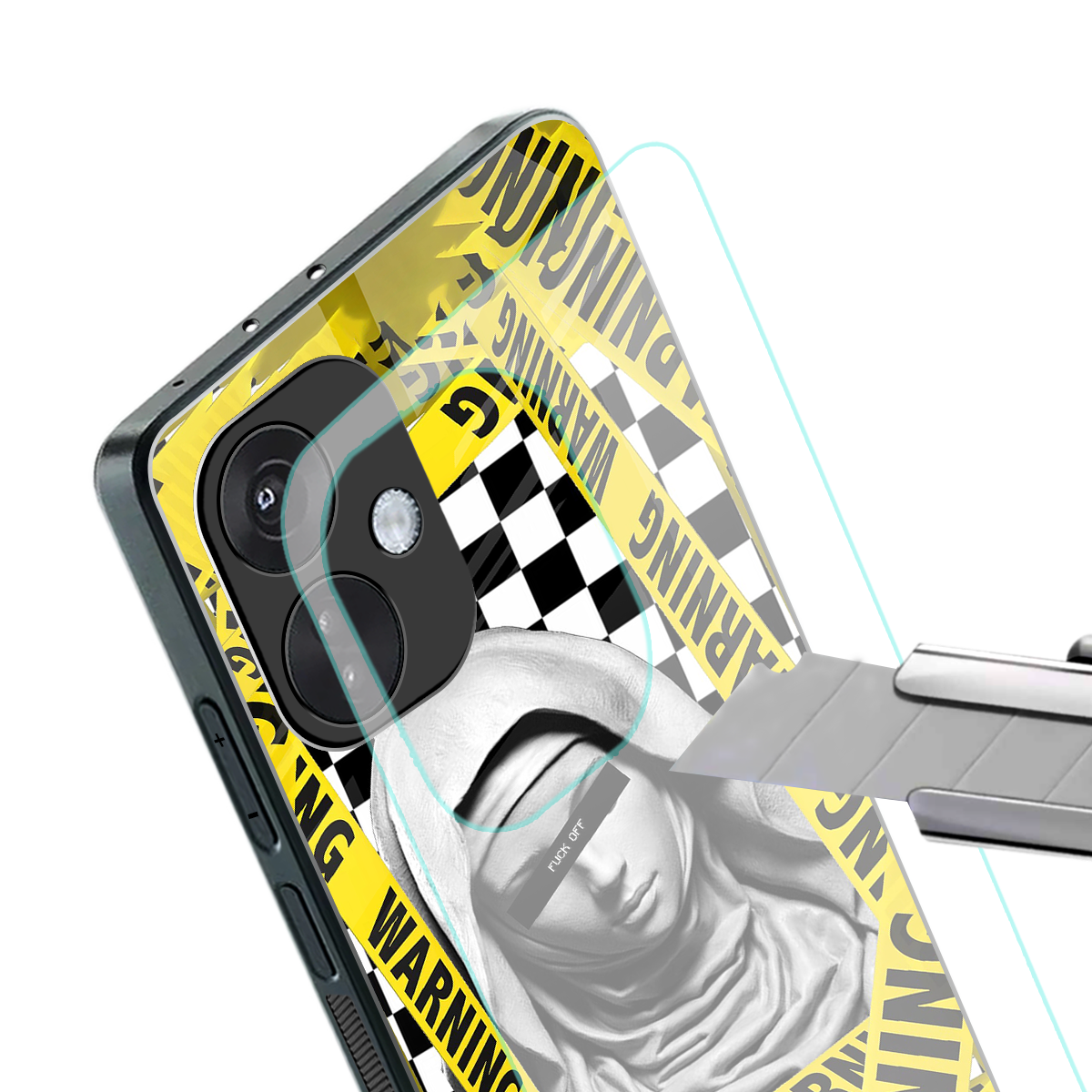 explicit signal back phone cover | glass case for oneplus nord ce 3