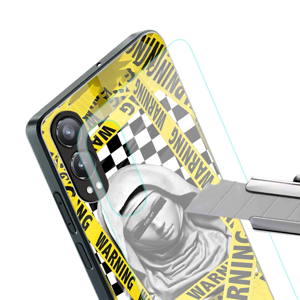 explicit signal back phone cover | glass case for oneplus nord ce 4 lite