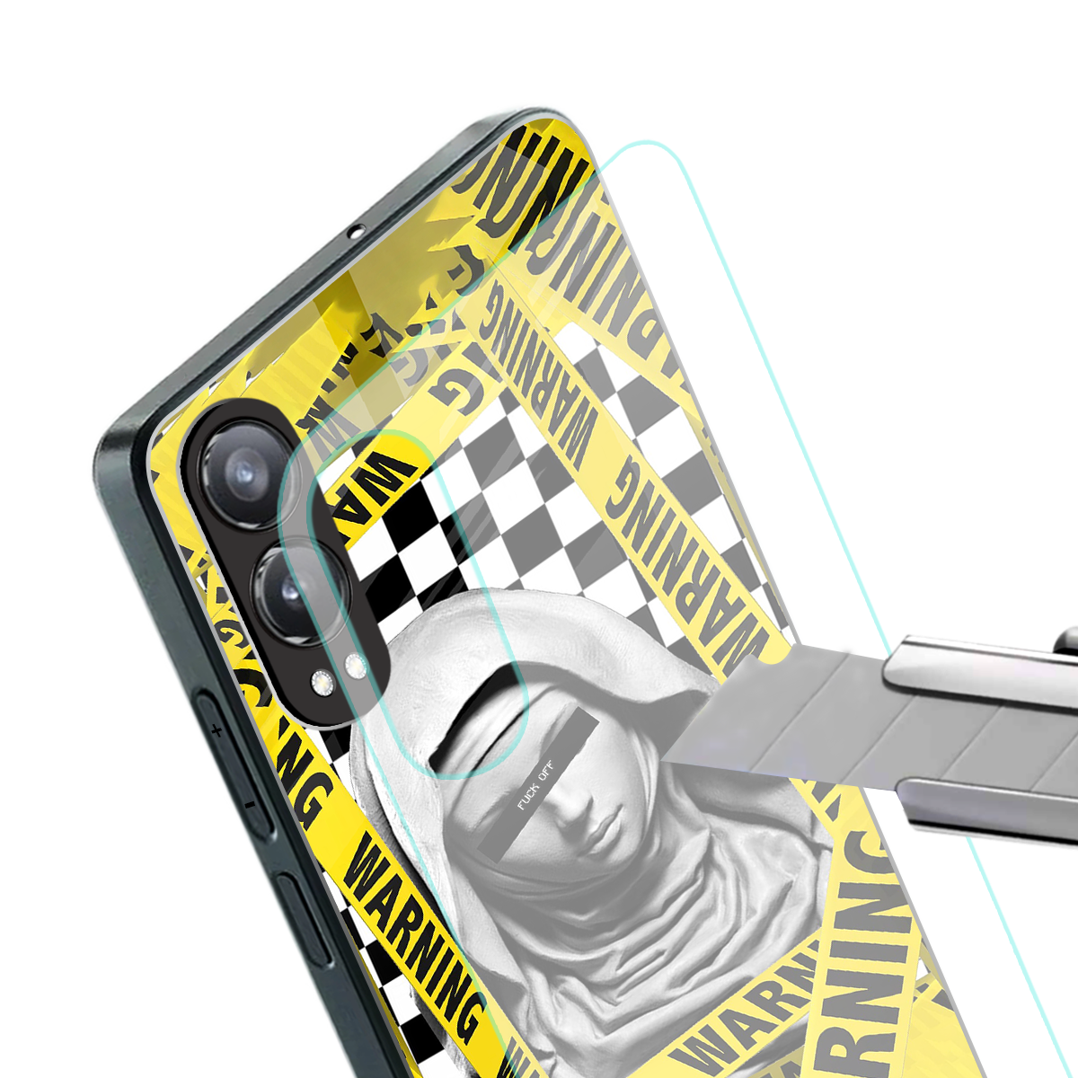 explicit signal back phone cover | glass case for oneplus nord ce 4 lite