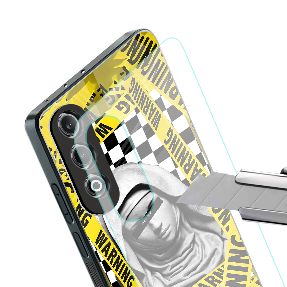 explicit signal back phone cover | glass case for oneplus nord ce 4