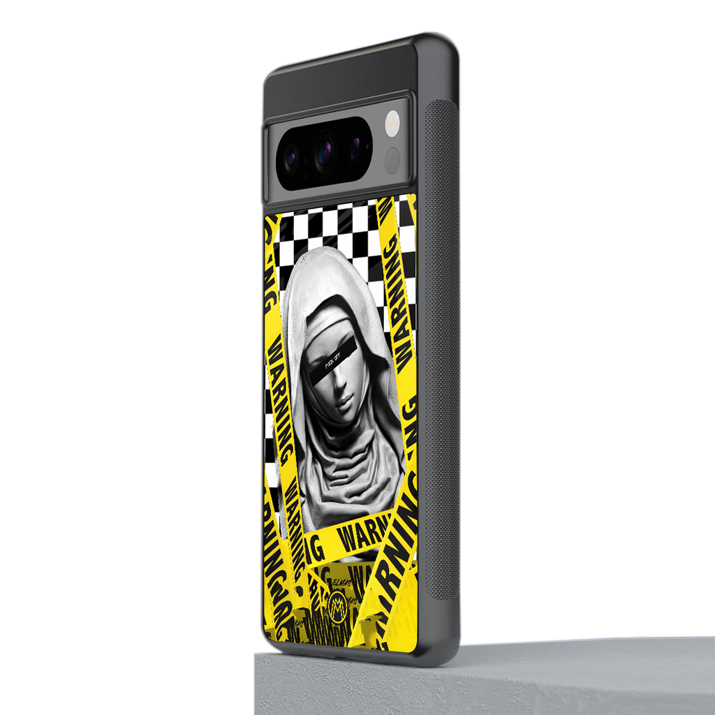 explicit signal back phone cover | glass case for google pixel 8 pro