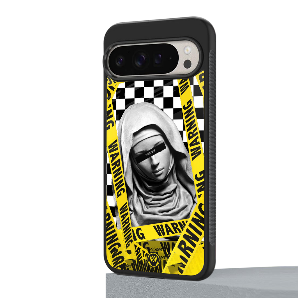 explicit signal back phone cover | glass case for google pixel 9 pro xl