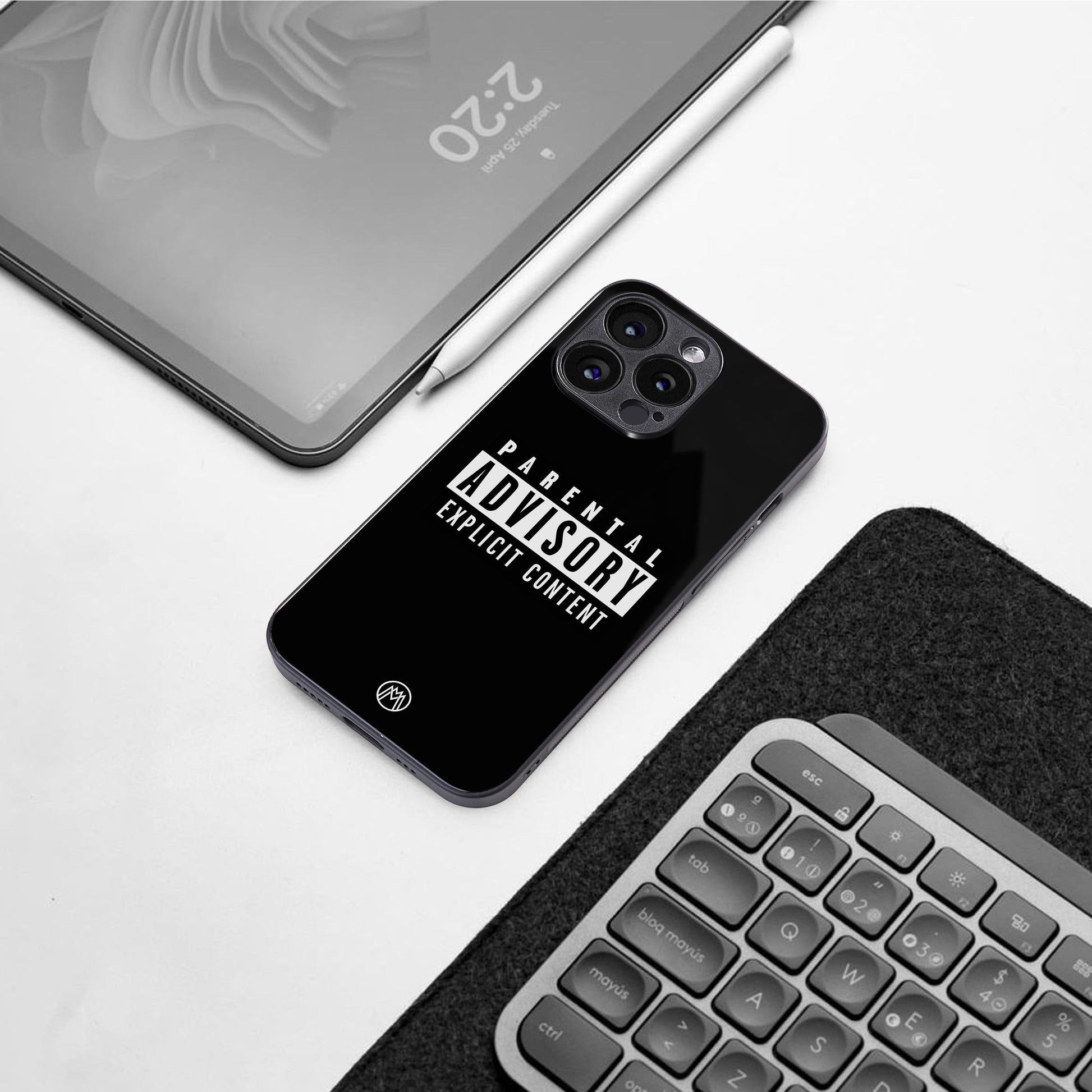explicit content back phone cover | glass case for iphone 15 plus