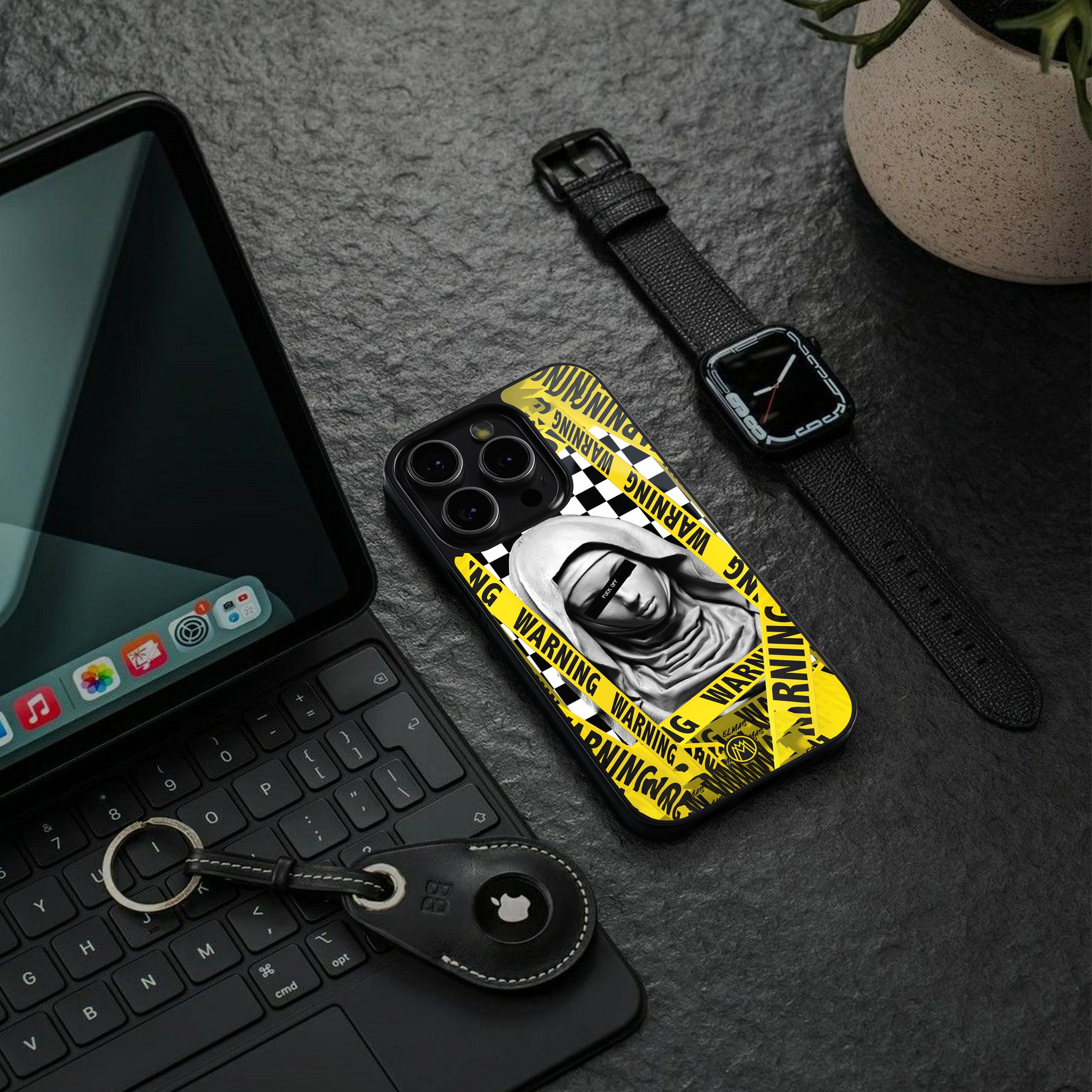 explicit signal back phone cover | glass case for iphone 16 pro max