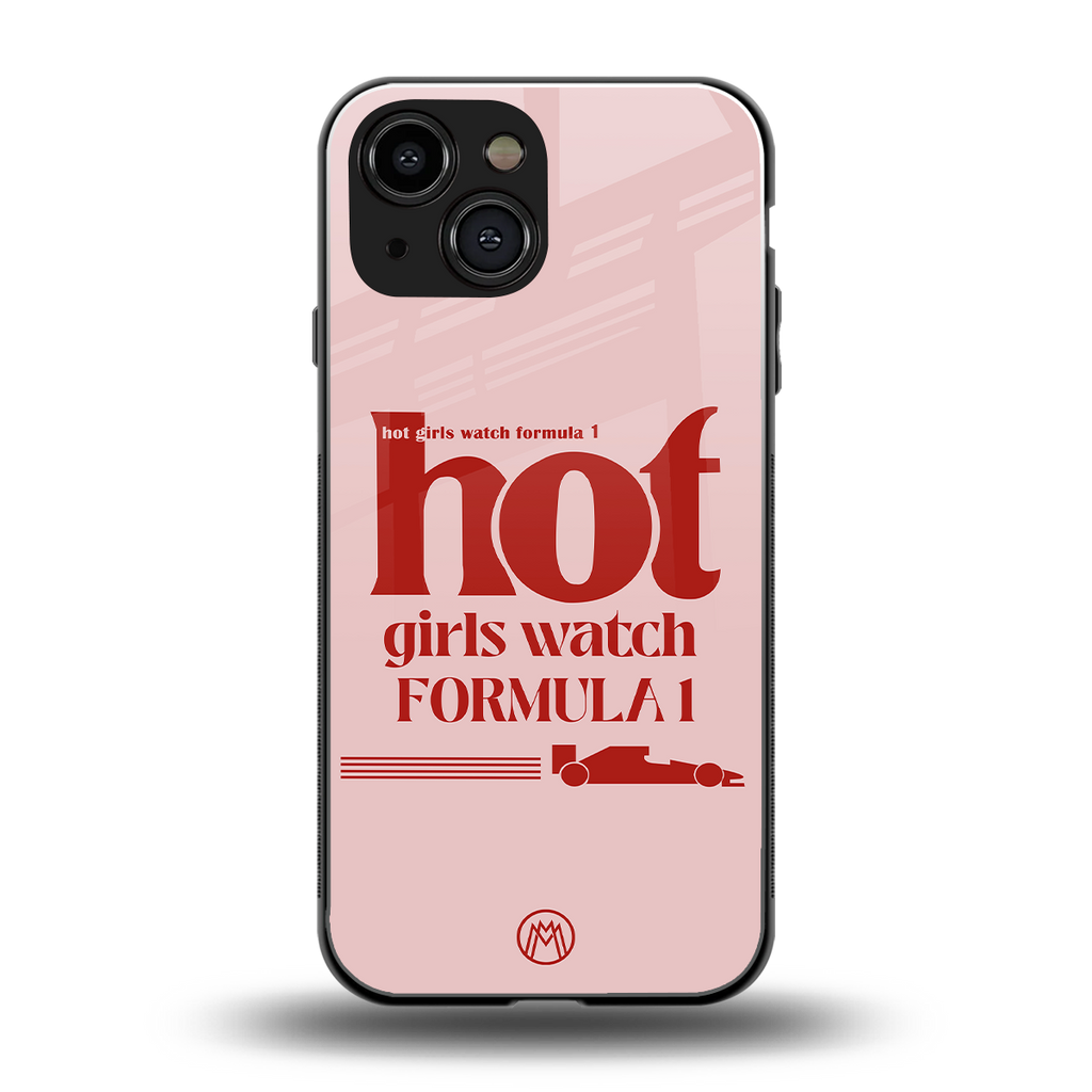 f1 chic back phone cover | glass case for iphone 13 mini