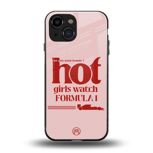 f1 chic back phone cover | glass case for iphone 13 mini