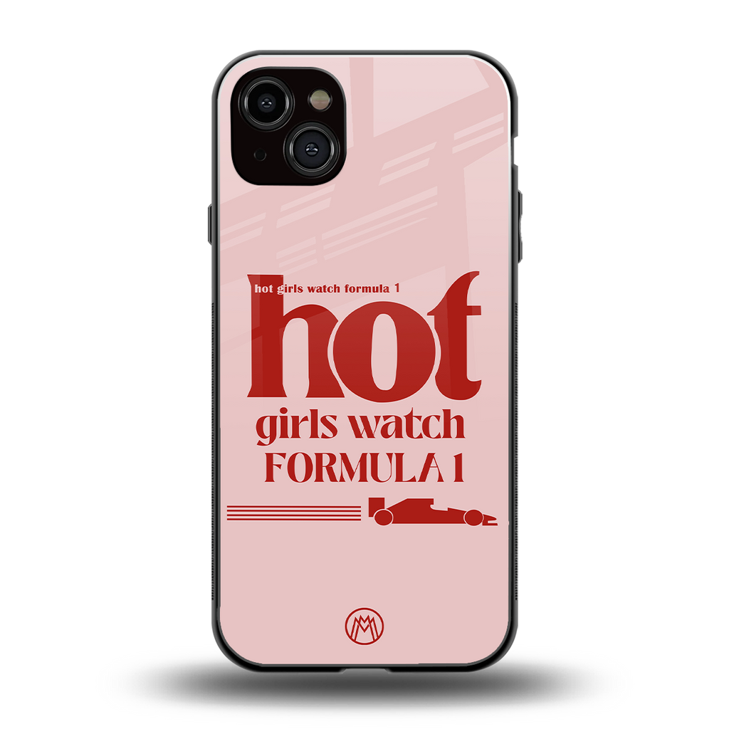 f1 chic back phone cover | glass case for iphone 15 plus