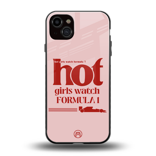 f1 chic back phone cover | glass case for iphone 15 plus