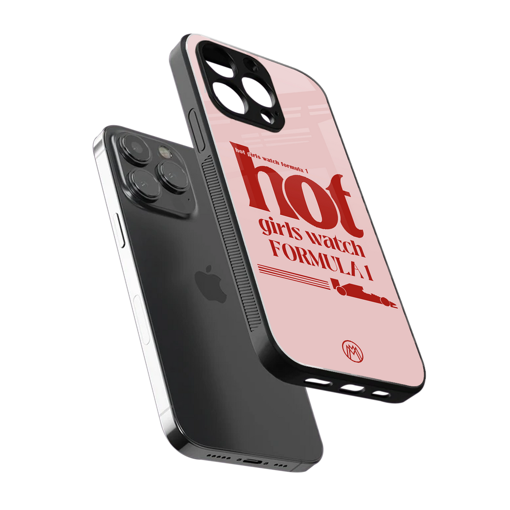 f1 chic back phone cover | glass case for iphone 15 pro max