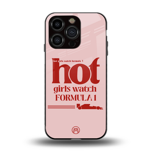 f1 chic back phone cover | glass case for iphone 15 pro