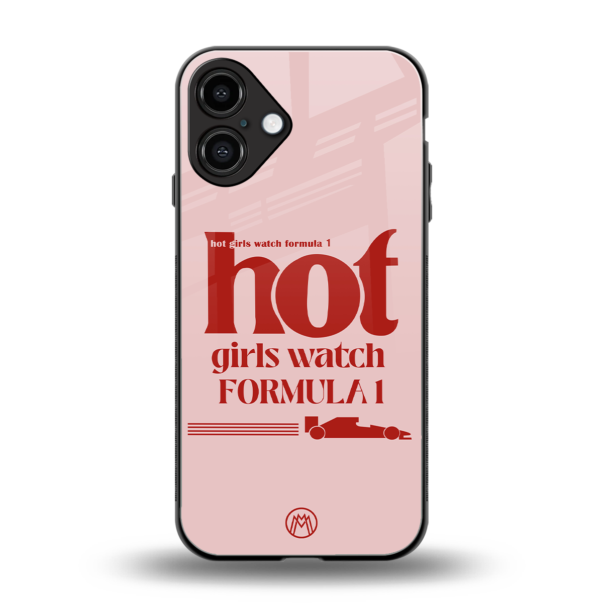 f1 chic back phone cover | glass case for iphone 16 plus