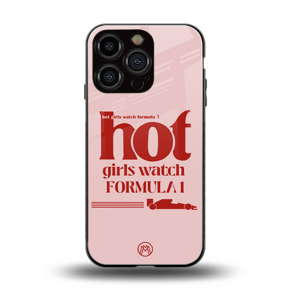 f1 chic back phone cover | glass case for iphone 16 pro