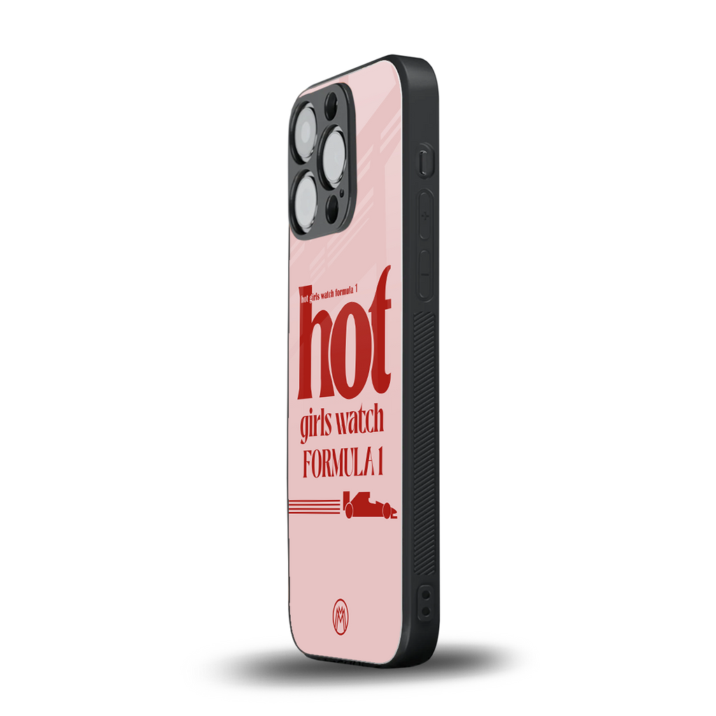 f1 chic back phone cover | glass case for iphone 16 pro