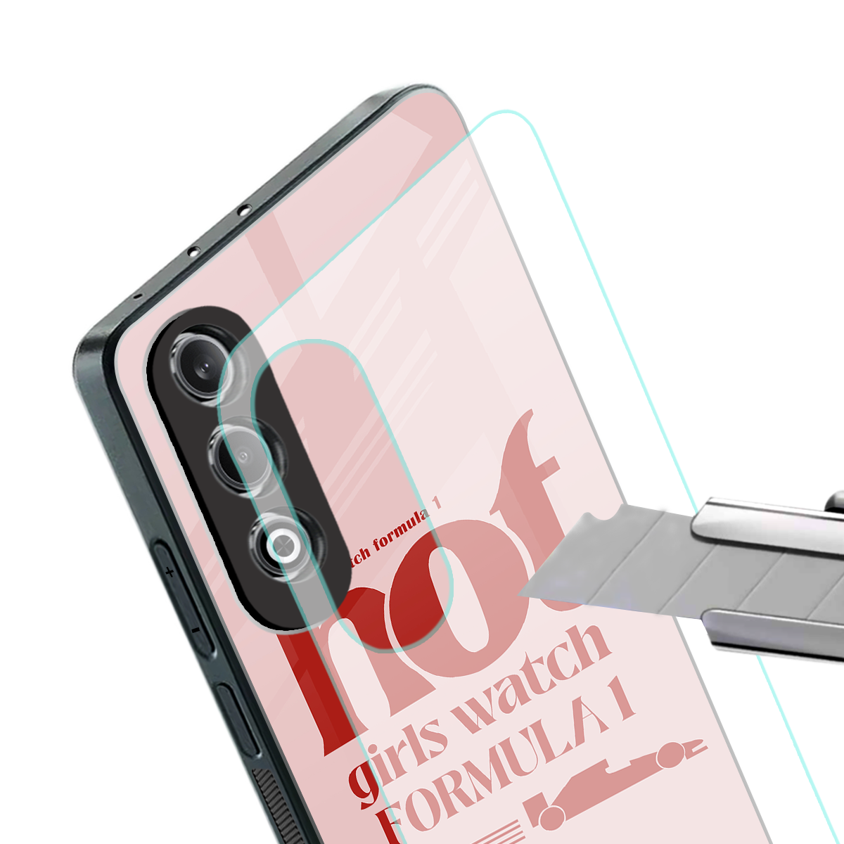 f1 chic back phone cover | glass case for oneplus nord ce 4