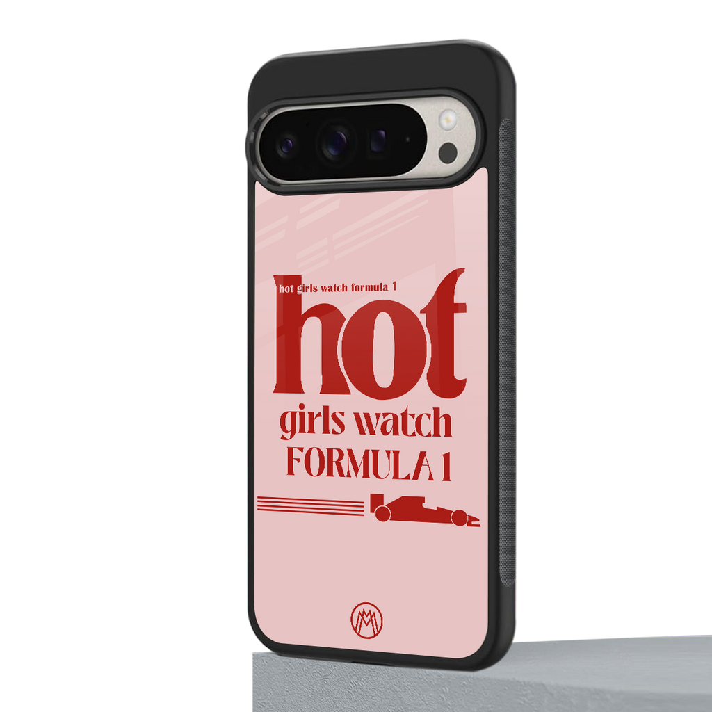 f1 chic back phone cover | glass case for google pixel 9 pro