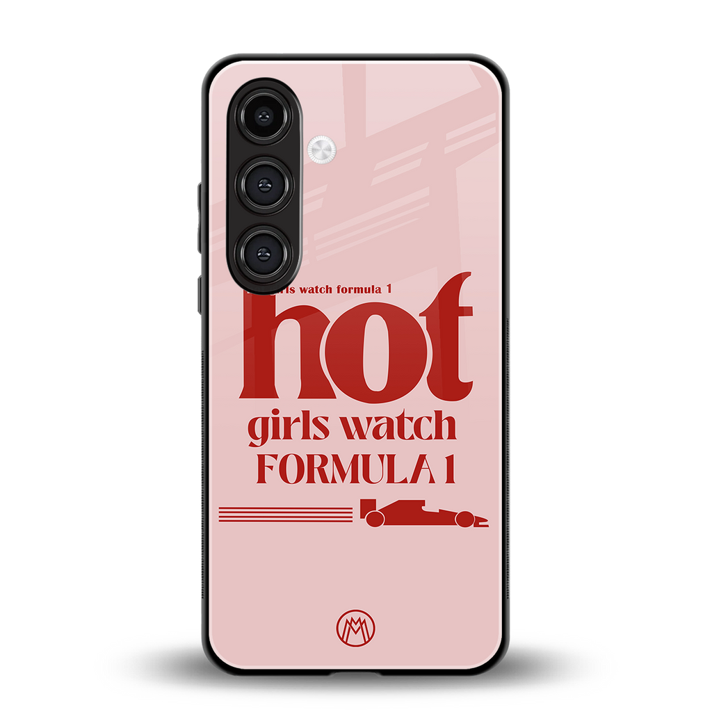 f1 chic back phone cover | glass case for samsung galaxy s24 fe