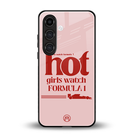 f1 chic back phone cover | glass case for samsung galaxy s24 plus