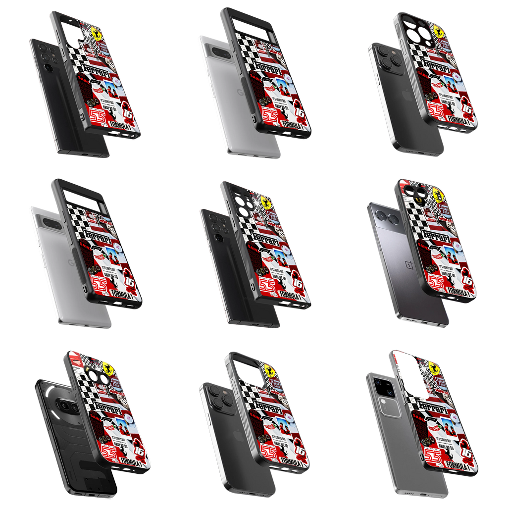 Durable Glass Back Mobile Case for iPhone, Samsung, OnePlus, Google Pixel, Redmi, Vivo, Oppo