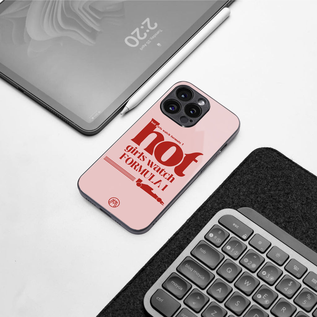 f1 chic back phone cover | glass case for iphone 15 pro max