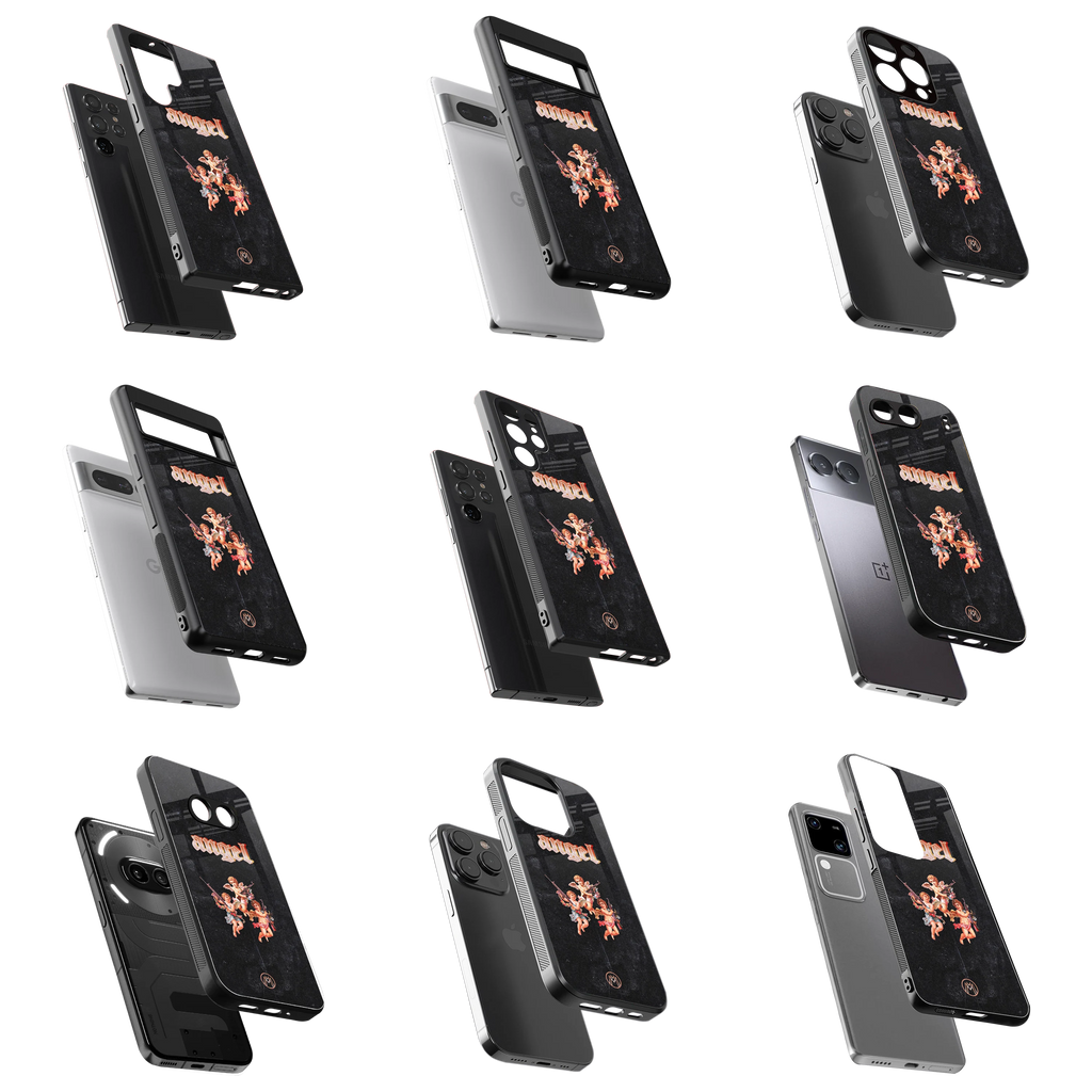Durable Glass Back Mobile Case for iPhone, Samsung, OnePlus, Google Pixel, Redmi, Vivo, Oppo