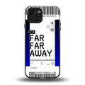 far far away boarding pass ticket back phone cover | glass case for iphone 13 mini