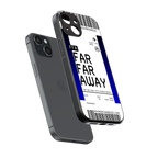 far far away boarding pass ticket back phone cover | glass case for iphone 13 mini
