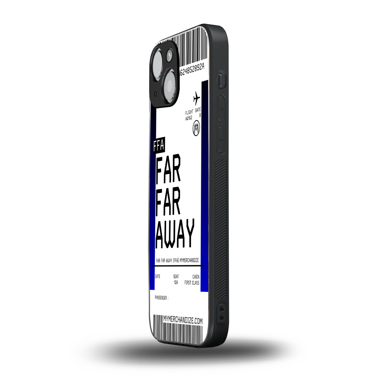 far far away boarding pass ticket back phone cover | glass case for iphone 13 mini