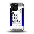 far far away boarding pass ticket back phone cover | glass case for iphone 13 pro