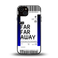far far away boarding pass ticket back phone cover | glass case for iphone 13