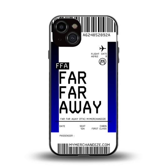 far far away boarding pass ticket back phone cover | glass case for iphone 13