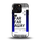 far far away boarding pass ticket back phone cover | glass case for iphone 14 pro