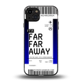 far far away boarding pass ticket back phone cover | glass case for iphone 15