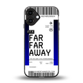far far away boarding pass ticket back phone cover | glass case for iphone 16 plus