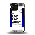 far far away boarding pass ticket back phone cover | glass case for iphone 16 pro max