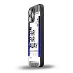 far far away boarding pass ticket back phone cover | glass case for iphone 16 pro max
