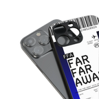 far far away boarding pass ticket back phone cover | glass case for iphone 13 pro