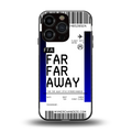 far far away boarding pass ticket back phone cover | glass case for iphone 16 pro