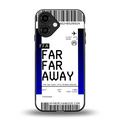 far far away boarding pass ticket back phone cover | glass case for iphone 16