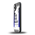 far far away boarding pass ticket back phone cover | glass case for iphone 16