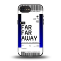 far far away boarding pass ticket back phone cover | glass case for iphone 16e