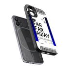 far far away boarding pass ticket back phone cover | glass case for nothing phone 1