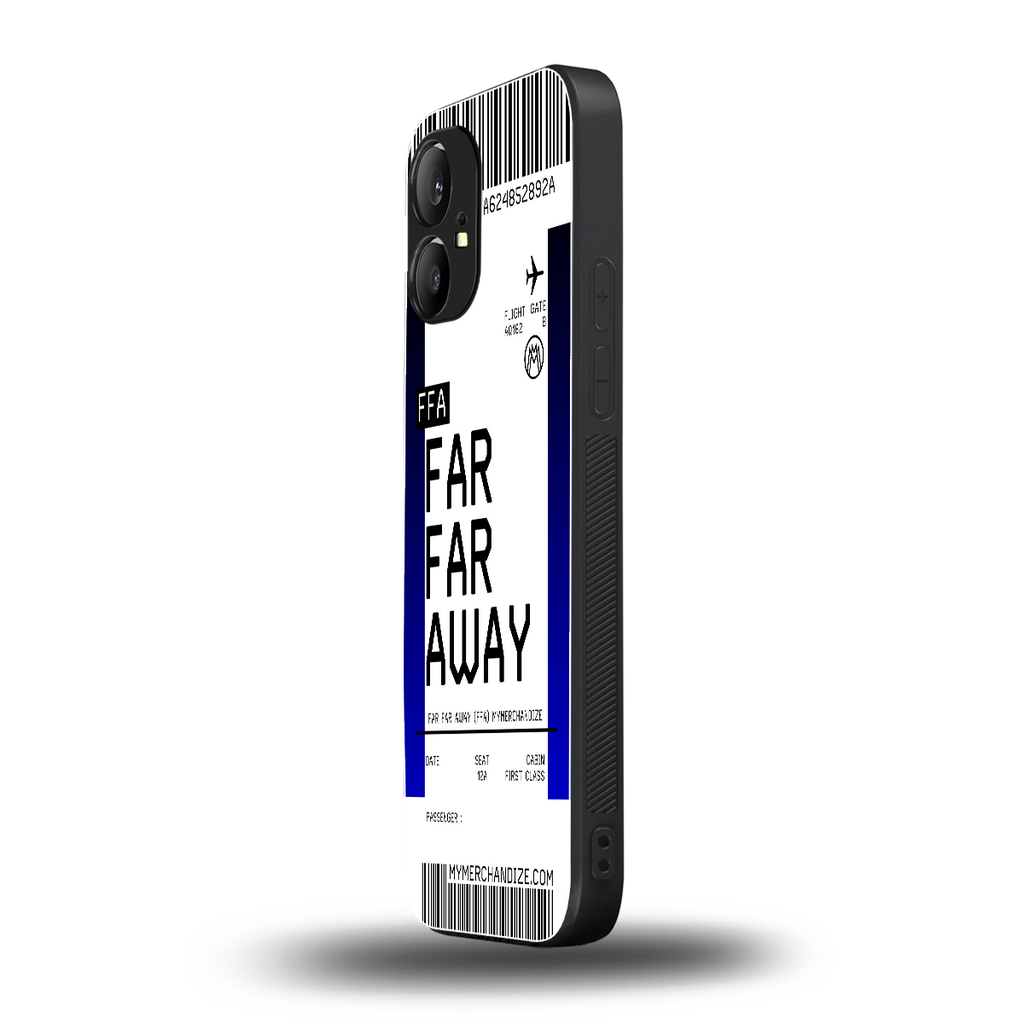 far far away boarding pass ticket back phone cover | glass case for nothing phone 1